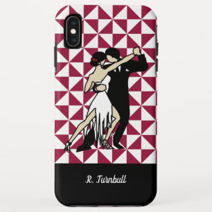 Funda Para iPhone XS Max Bailarinas de tango sobre fondo geométrico de Borg