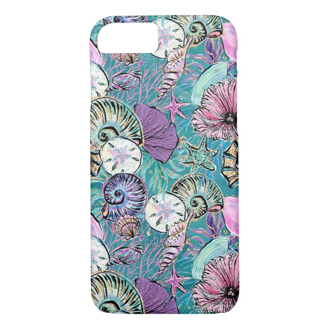 Funda De Case-Mate Para iPhone Bajo el estuche para iPhone Sea Ocean Shell (Reverso)