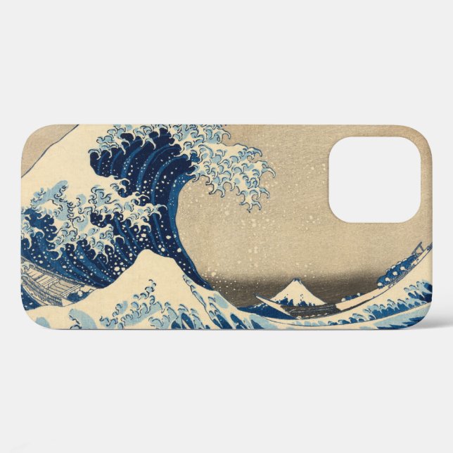 Funda De Case-Mate Para iPhone Bajo la ola de Kanagawa, de Katsushika Hokusai (Reverso (Horizontal))