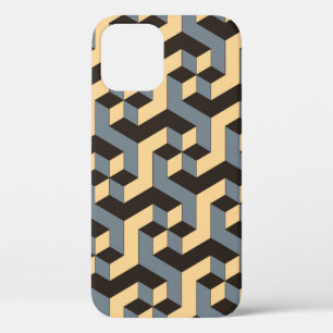 Funda Para iPhone 12 baldosa sin costura geométrica con cubos de rotaci