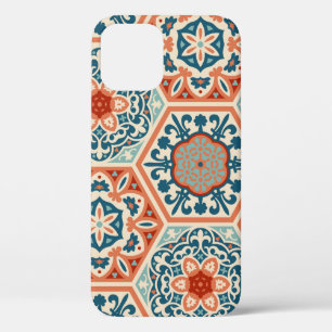 Funda Para iPhone 12 Baldosas cerámicas de cemento hexagonal decoradas,