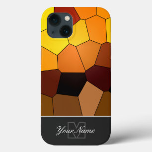 Funda Para iPhone 13 Baldosas coloridas de mosaico al atardecer con Mon