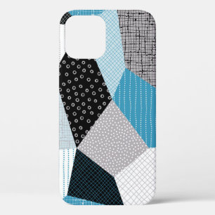 Funda Para iPhone 12 Baldosas de tracción geométrica a mano alzada