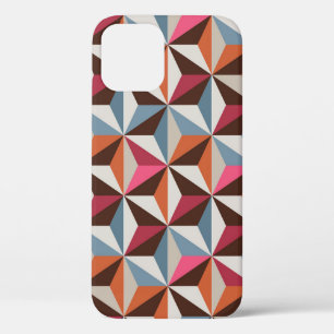 Funda Para iPhone 12 Baldosas de triángulo coloridas: mosaico vintage