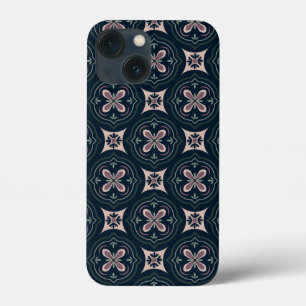Funda Para iPhone 13 Mini Baldosas Florales Geométricas Terrosas