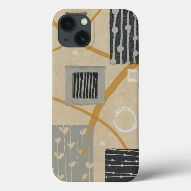 Funda De Case-Mate Para iPhone Baldosas gráficas abstractas (Reverso)