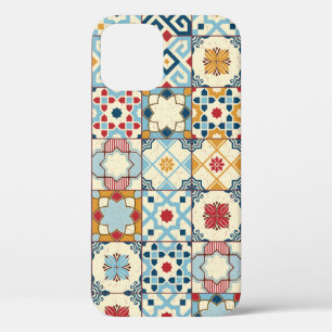 Funda Para iPhone 12 Baldosas marroquíes, coloridas y sin costuras.