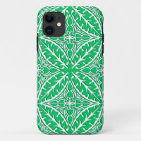 Baldosas marroquíes - verde jade y blanco