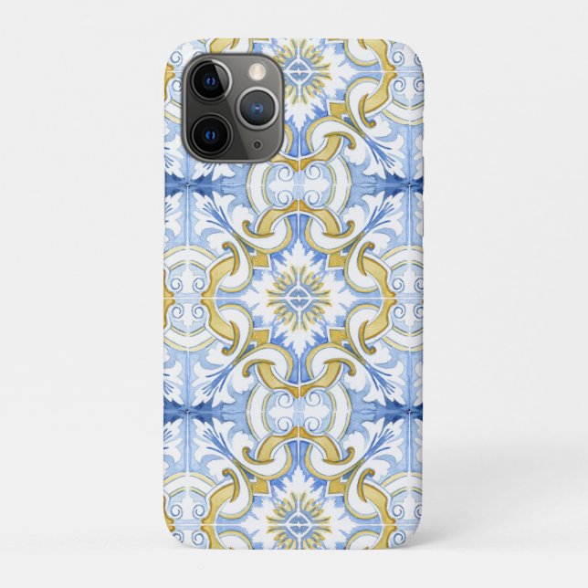 Funda De Case-Mate Para iPhone Baldosas mediterráneas, mayólica, siciliana    (Reverso)