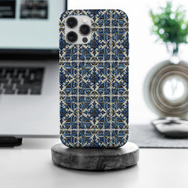 Funda Para iPhone 15 Pro Max Baldosas mediterráneas, portuguesas, azulejo, mall