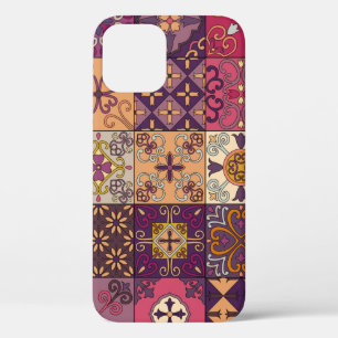 Funda Para iPhone 12 Baldosas portuguesas: patrón de estilo talavera.