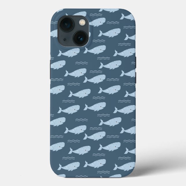Funda De Case-Mate Para iPhone Ballena azul (Reverso )