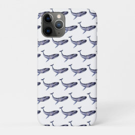 Funda Para iPhone 11 Pro Ballena azul acuarela