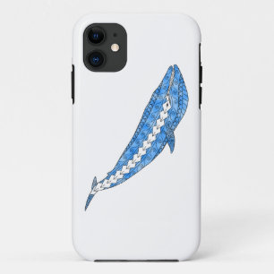 Funda Para iPhone 11 Ballena azul tribal
