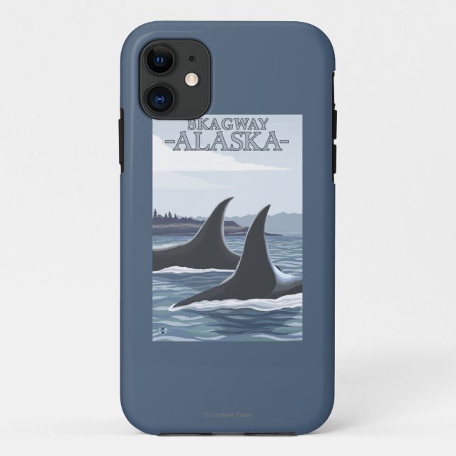 Funda De Case-Mate Para iPhone Ballenas #1 - Skagway, Alaska de la orca (Reverso)