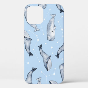 Funda Para iPhone 12 Ballenas: Cielo Starry de color de agua