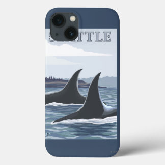 Funda Para iPhone 13 Ballenas Orcas #1 - Seattle, Washington