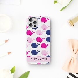 Funda Para iPhone 12 Pro Ballenas, Patrón De Ballenas, Tu Nombre