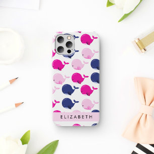 Funda Para iPhone 12 Pro Ballenas, Patrón De Ballenas, Tu Nombre