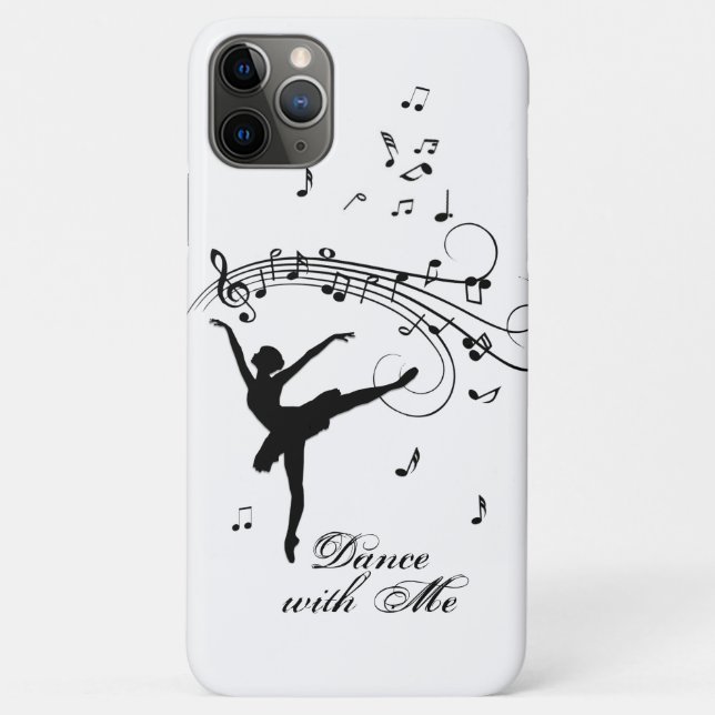 Funda De Case-Mate Para iPhone Ballerina Dancing with Music Notes (Reverso)