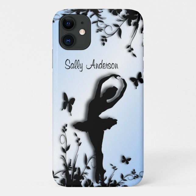 Funda De Case-Mate Para iPhone Ballerina en Garden Blue Personal (Reverso)