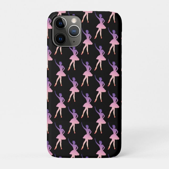 Funda De Case-Mate Para iPhone Ballerina en púrpura geométrico moderno (Reverso)