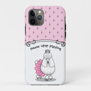 Funda Para iPhone 11 Pro Ballet divertido Ballerina Princesa Poodle Perro (