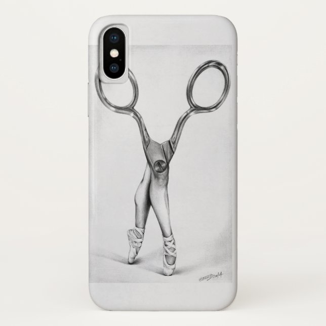 Funda De Case-Mate Para iPhone Ballet Scissors Ballerina Dance Surreal Art (Reverso)