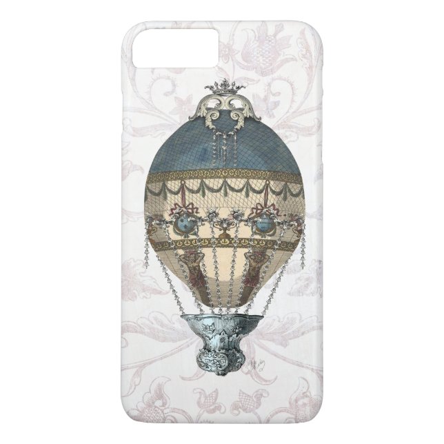 Funda De Case-Mate Para iPhone Balón barroco azul y crema (Reverso)