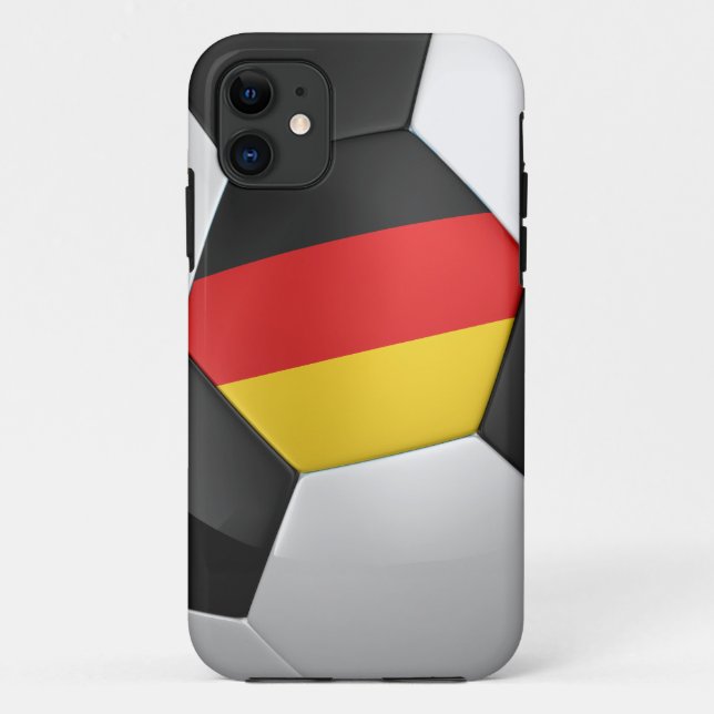 Funda De Case-Mate Para iPhone Balón de fútbol de Alemania (Reverso)