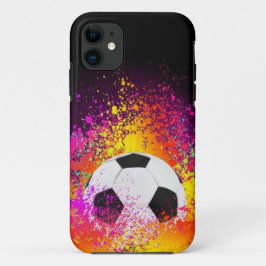 title_seo2 Balón de fútbol de neón con el fondo negro