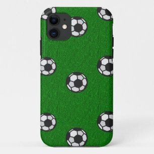 Funda Para iPhone 11 Balón de fútbol en la hierba texturizada modelada