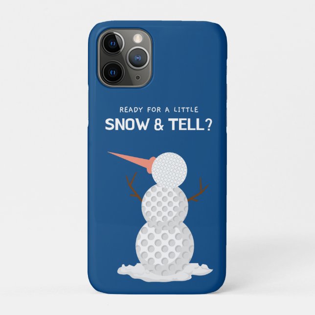 Funda De Case-Mate Para iPhone Balón de golf Snowman (Reverso)