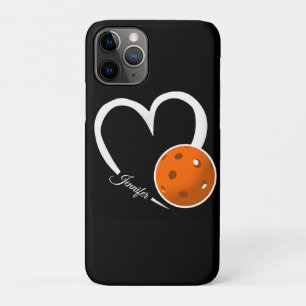 Funda Para iPhone 11 Pro Baloncesto Amor blanco personalizado y bola Naranj