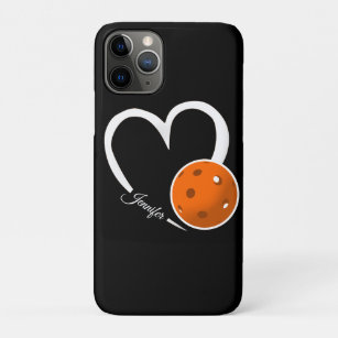 Funda Para iPhone 11 Pro Baloncesto Amor blanco personalizado y bola Naranj