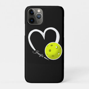 Funda Para iPhone 11 Pro Baloncesto Amor Personalizado Bola Blanca y Amaril