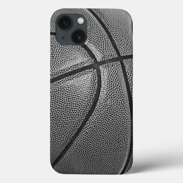 Funda De Case-Mate Para iPhone Baloncesto blanco y negro (Reverso)