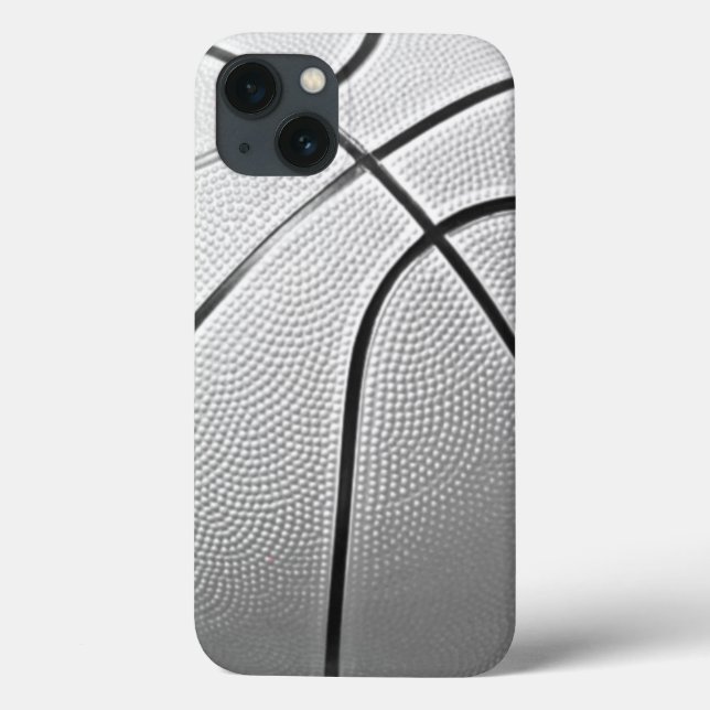 Funda De Case-Mate Para iPhone Baloncesto blanco y negro (Reverso)