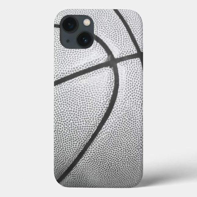 Funda De Case-Mate Para iPhone Baloncesto blanco y negro (Reverso)