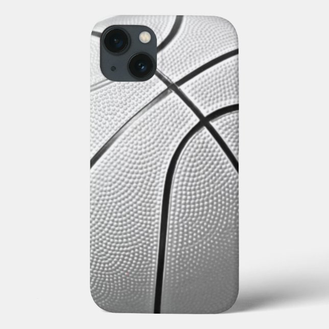 Funda De Case-Mate Para iPhone Baloncesto blanco y negro (Reverso)