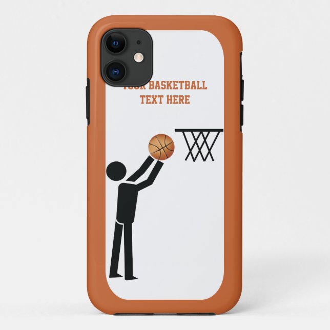 Funda De Case-Mate Para iPhone Baloncesto con personalizado de baloncesto (Reverso)