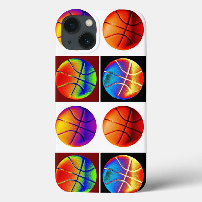 Funda De Case-Mate Para iPhone Baloncesto de arte pop (Reverso)