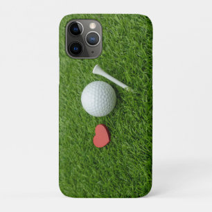 Funda Para iPhone 11 Pro Baloncesto de golf con corazón de LOVE en verde pa