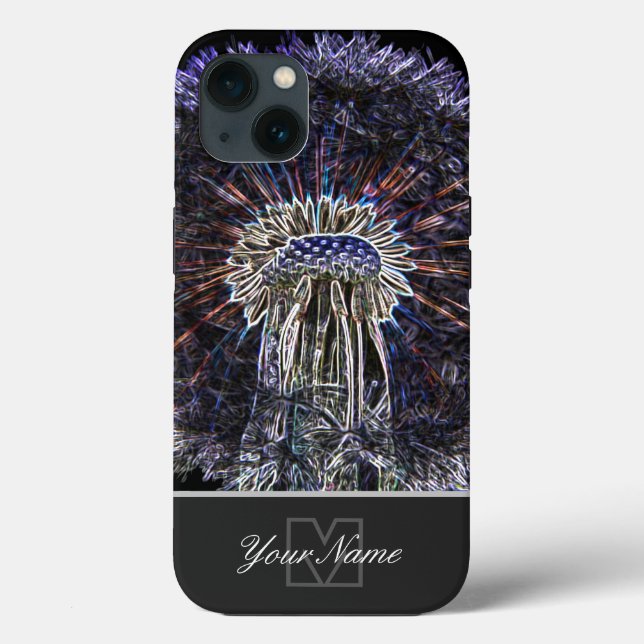 Funda De Case-Mate Para iPhone Baloncesto de león Neon-Pop-Art con Monograma! (Reverso )