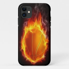 Funda Para iPhone 11 Baloncesto del caso del iPhone 5 del fuego