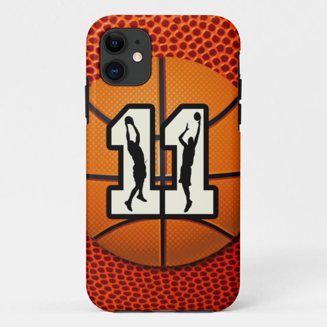 Funda De Case-Mate Para iPhone Baloncesto del número 11 (Reverso)