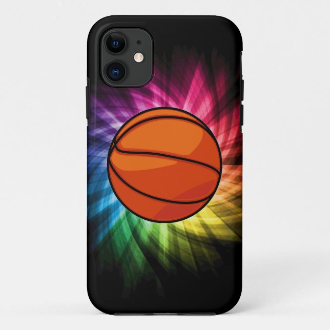 Funda De Case-Mate Para iPhone Baloncesto; Deporte; arco iris (Reverso)