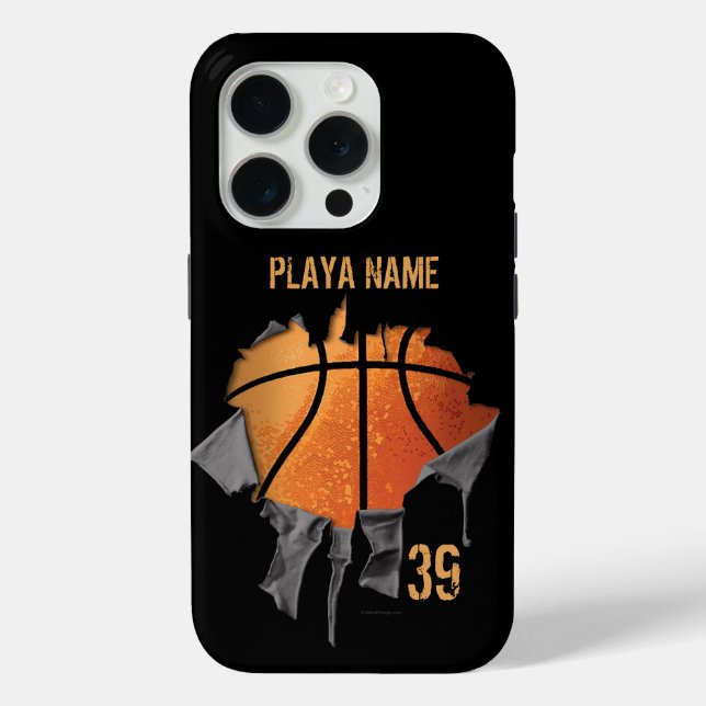 Funda De Case-Mate Para iPhone Baloncesto desgarrado (Reverso )