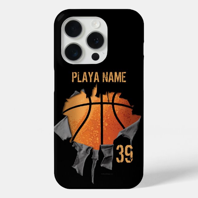 Funda De Case-Mate Para iPhone Baloncesto desgarrado (Reverso )
