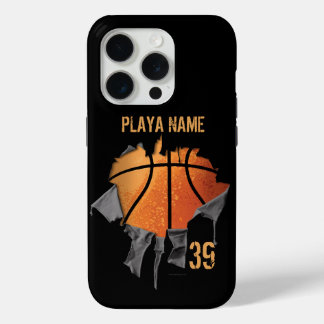 Funda Para iPhone 15 Pro Baloncesto desgarrado (personalizado)